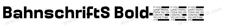 BahnschriftS Bold字体转换